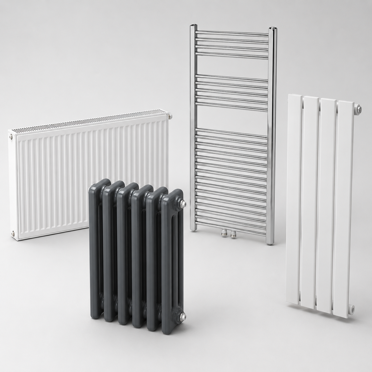 Radiators for heating systems, panel radiators, bathroom radiators and sectional radiators