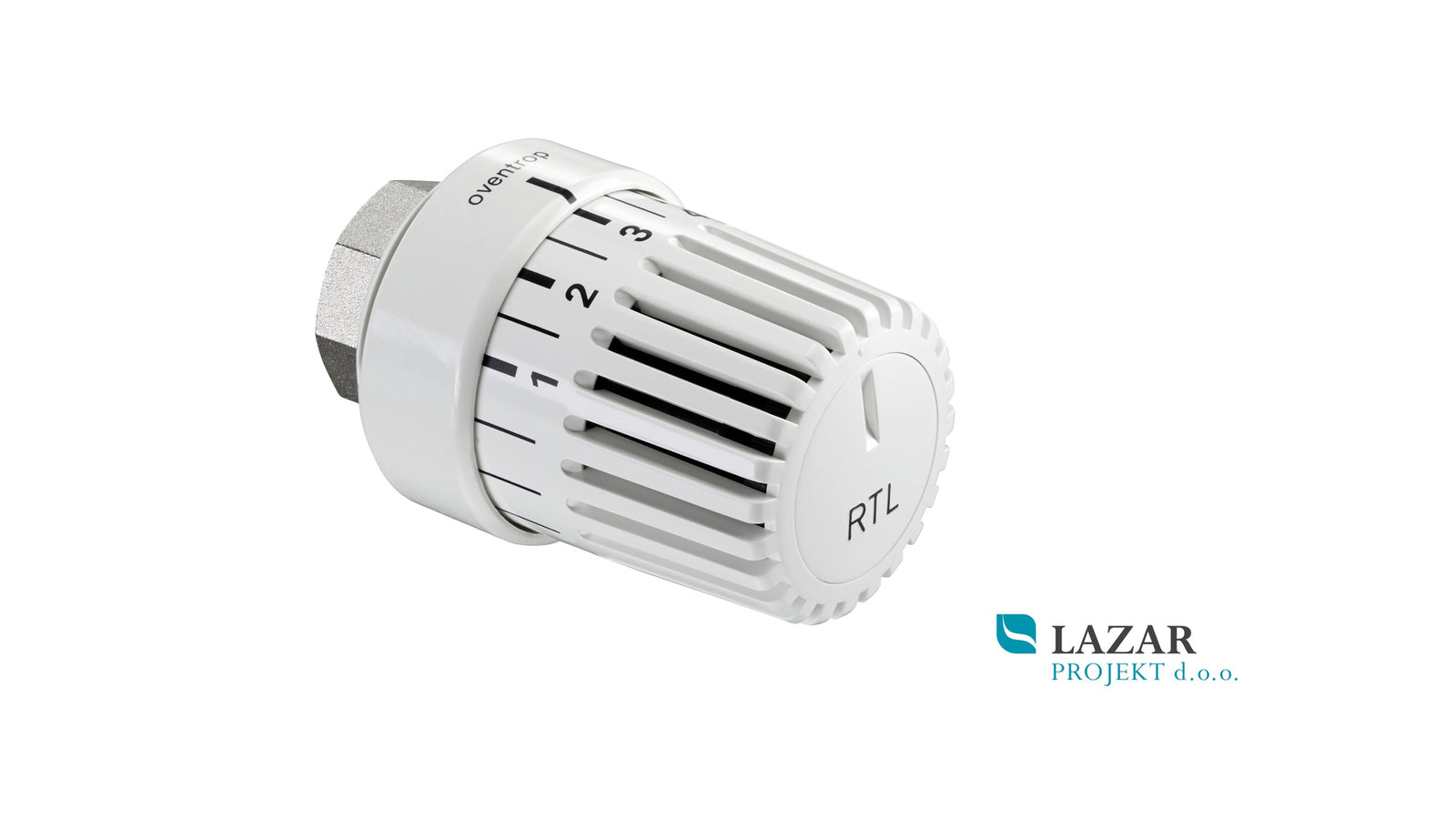 Oventrop Uni RTLH thermostat 1027165, M 30 × 1.5, white, for return temperature limitation, adjustment range 10–40 °C.