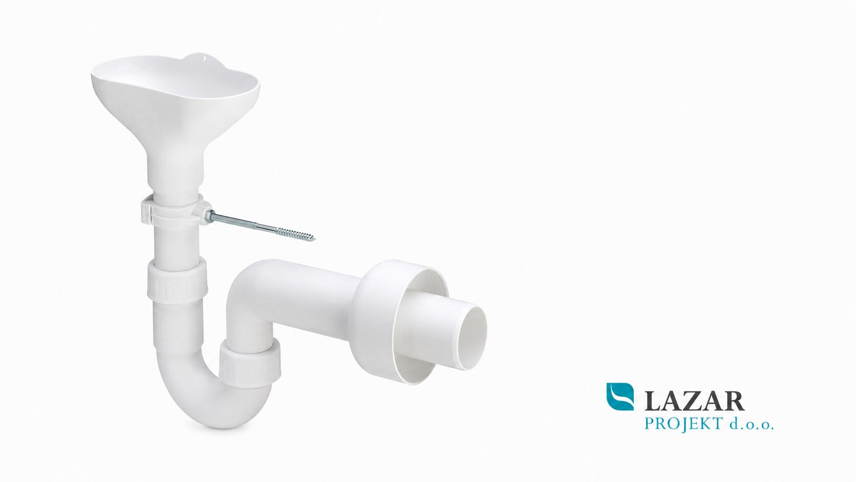 Viega 105181 universal funnel trap 7985.945 DN50 in white for sanitary drainage