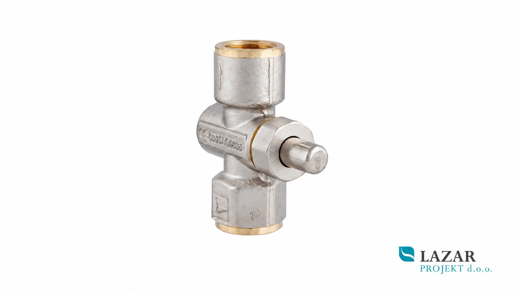 AFRISO 63031 push-button cock for a pressure gauge with 1/2" threaded connection