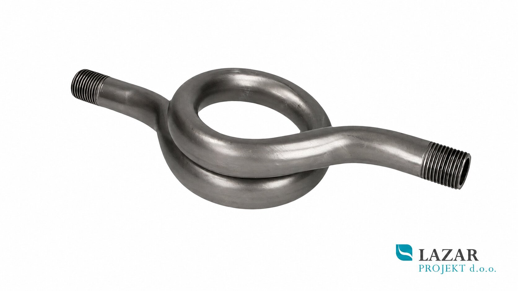 AFRISO 63081 siphon tube for a pressure gauge with threaded connections, protecting the gauge during pressure measurement in installations