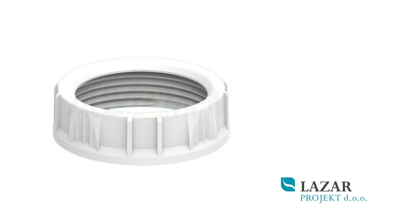 ALBA 21630103 bela odprta plastična matica za sifon G 1 1/4