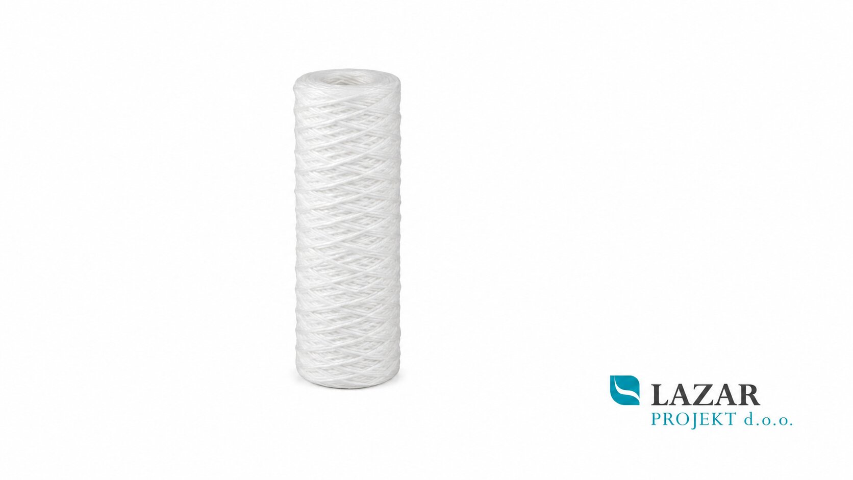 Atlas RE5110411 FA Mignon SX 25 mcr polypropylene filter cartridge, height 5", for mechanical water filtration.
