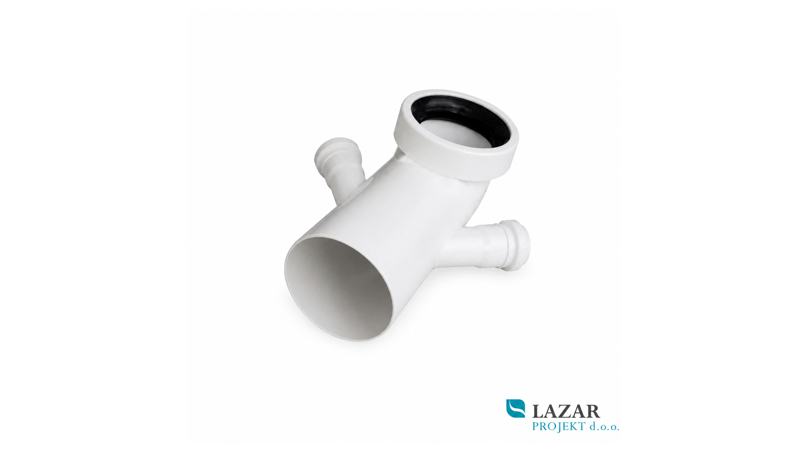 BAMPI PP WC connector with double branch for domestic drainage