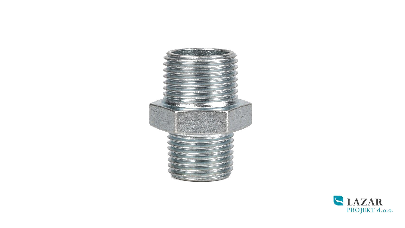 Galvanised 3/8" x 1/4" reducing nipple with male threads on both ends