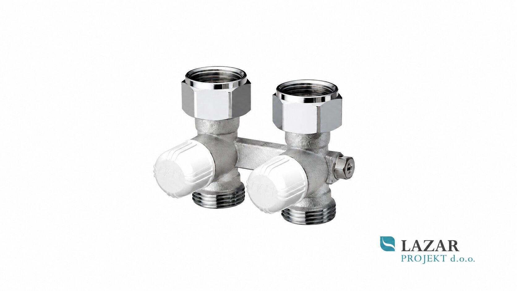 FAR 1423 integrated one-/two-pipe straight radiator valve 3/4" Eurokonus