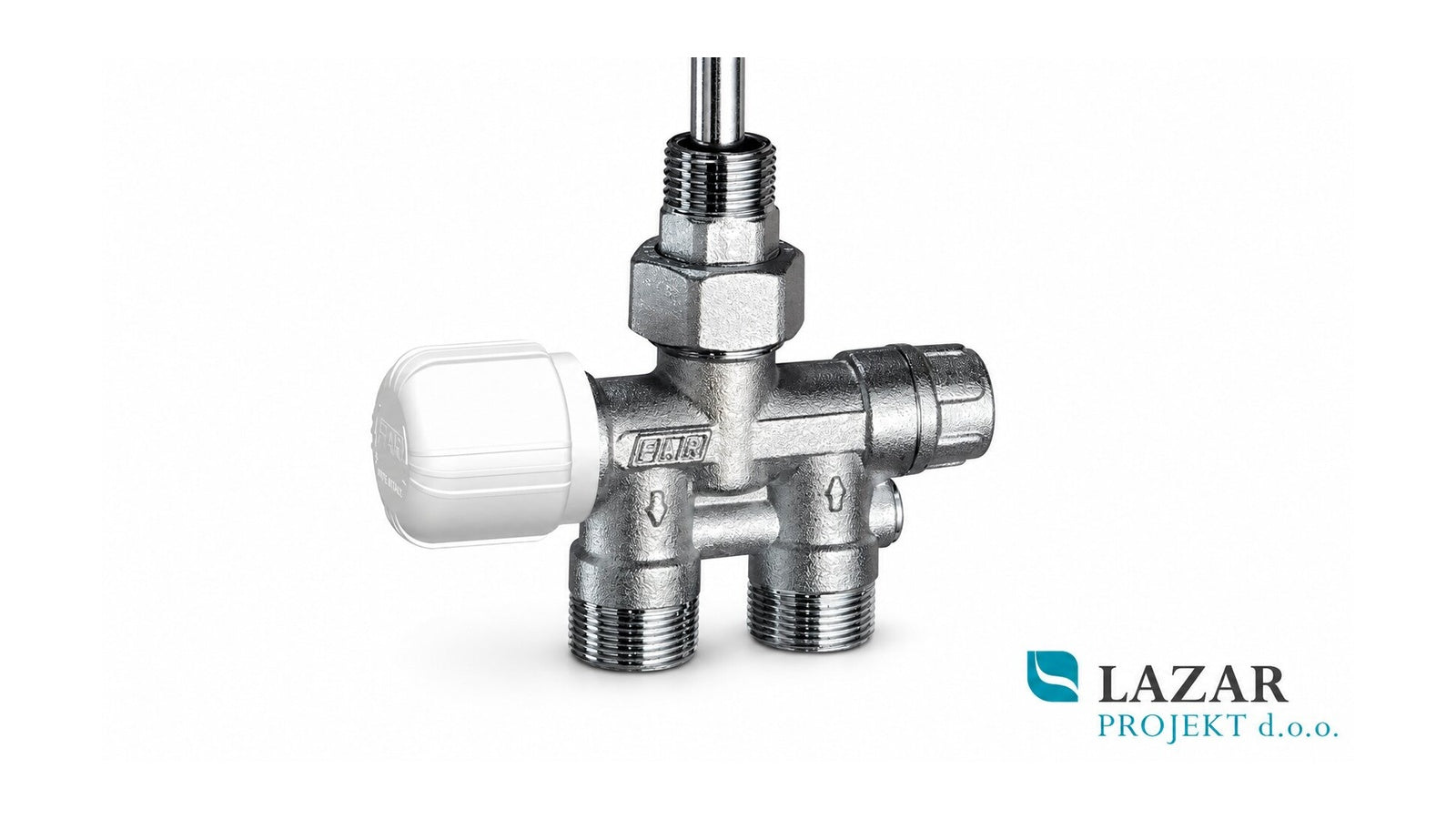 FAR 1435 straight thermostatic valve with probe for radiator heating