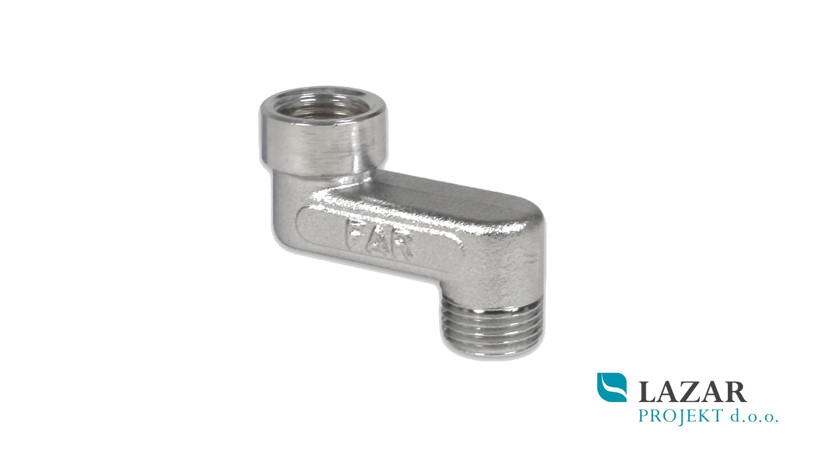 FAR 5560 eccentric fitting with male and female thread for heating installations