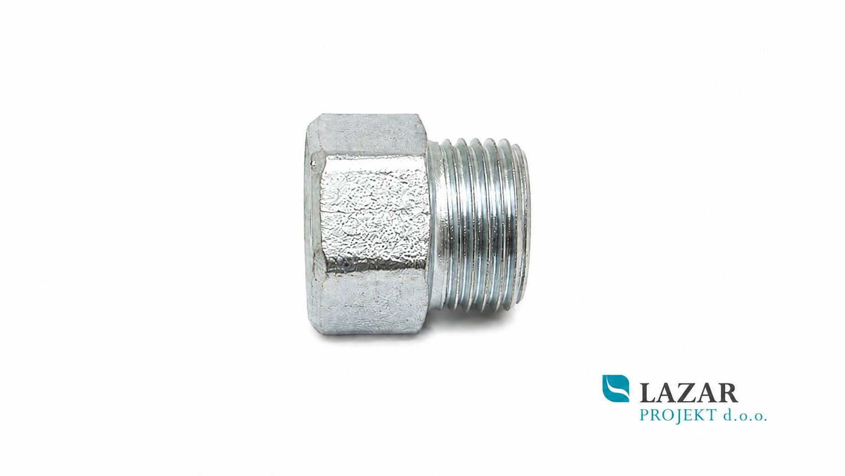 Galvanised threaded extension with internal hex socket, 3/4" – 10 mm