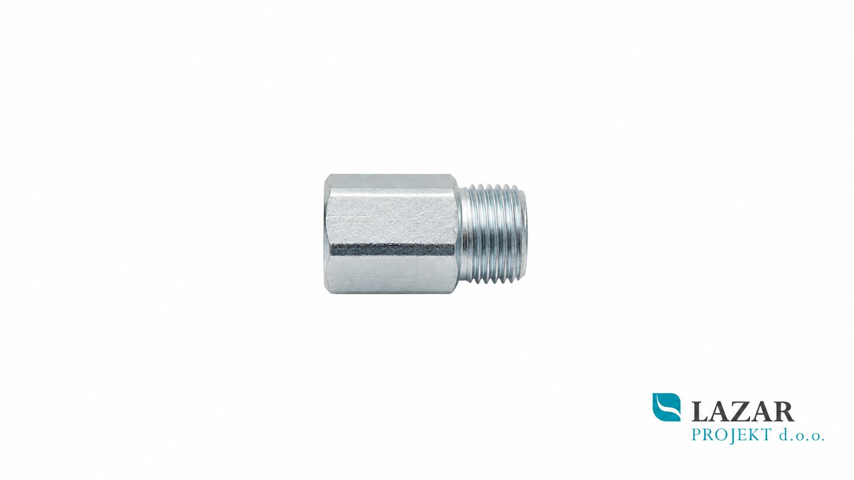 Galvanised threaded extension with internal hex socket, 3/8" – 20 mm