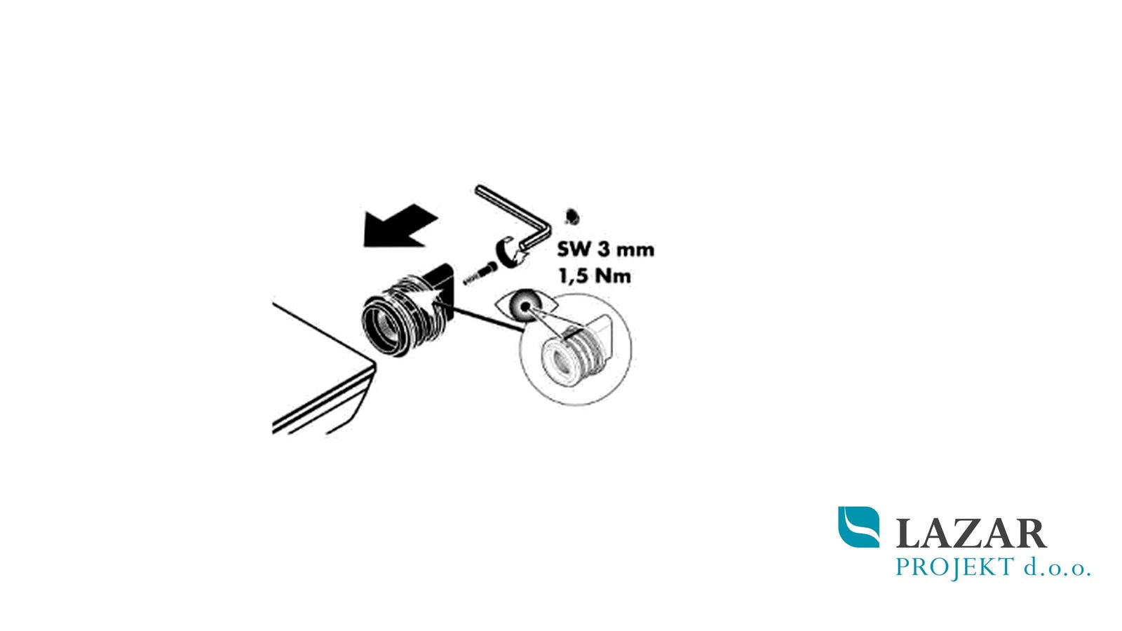 Hansgrohe Raindance E 95525000 ročica termostata – servisna shema