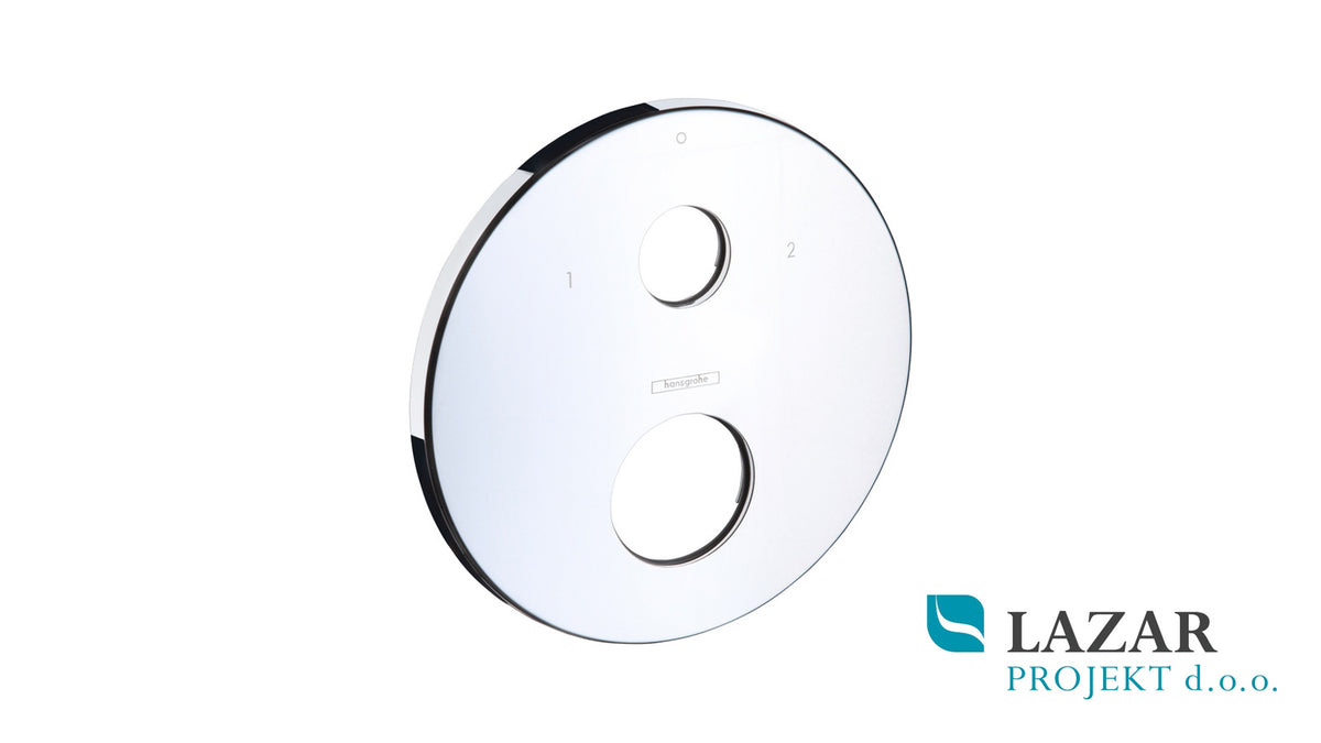 Hansgrohe 96552000 kromirana rozeta Ø 170 mm za termostat z zapornim in preklopnim ventilom