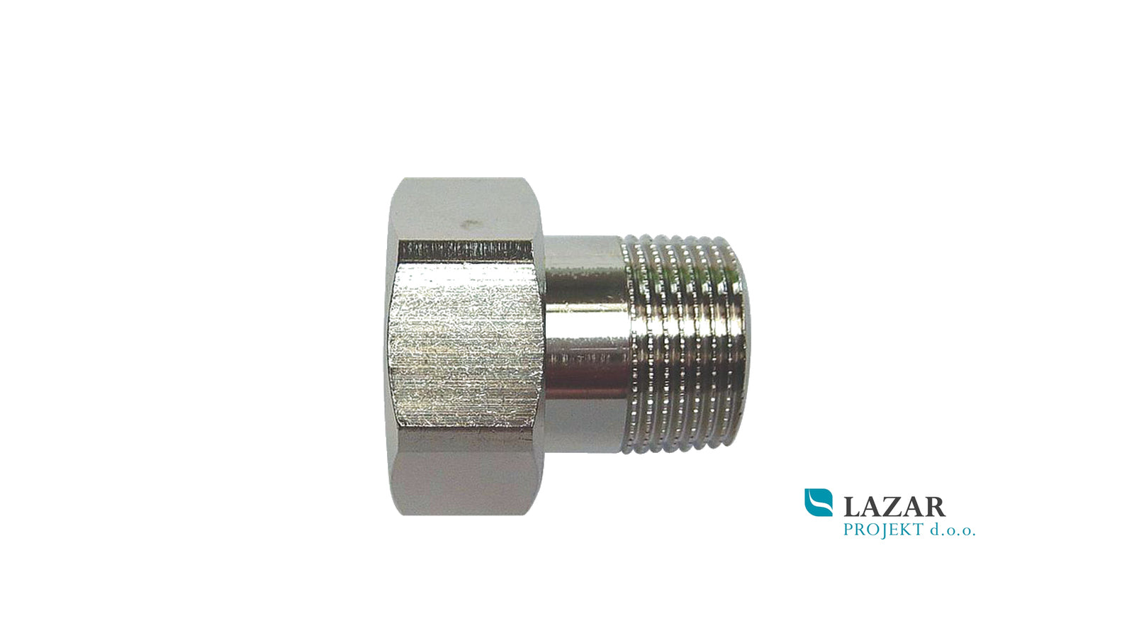 HERZ 6220 connector for steel pipe with flat sealing, nut and male threaded connection for radiator heating systems.