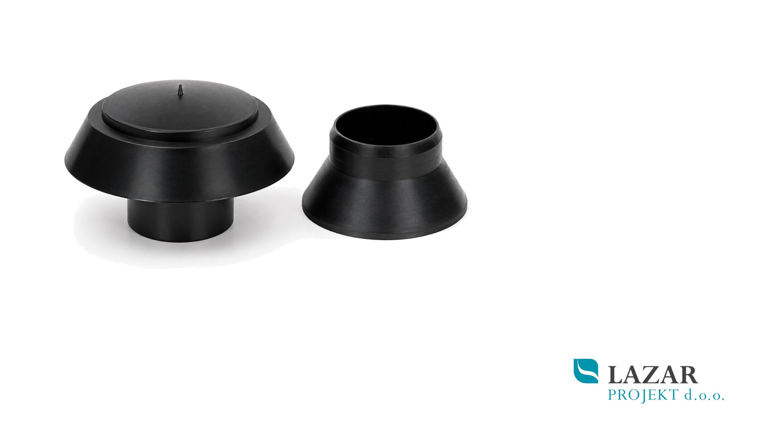HL roof vent cap with roof element made of black PP material