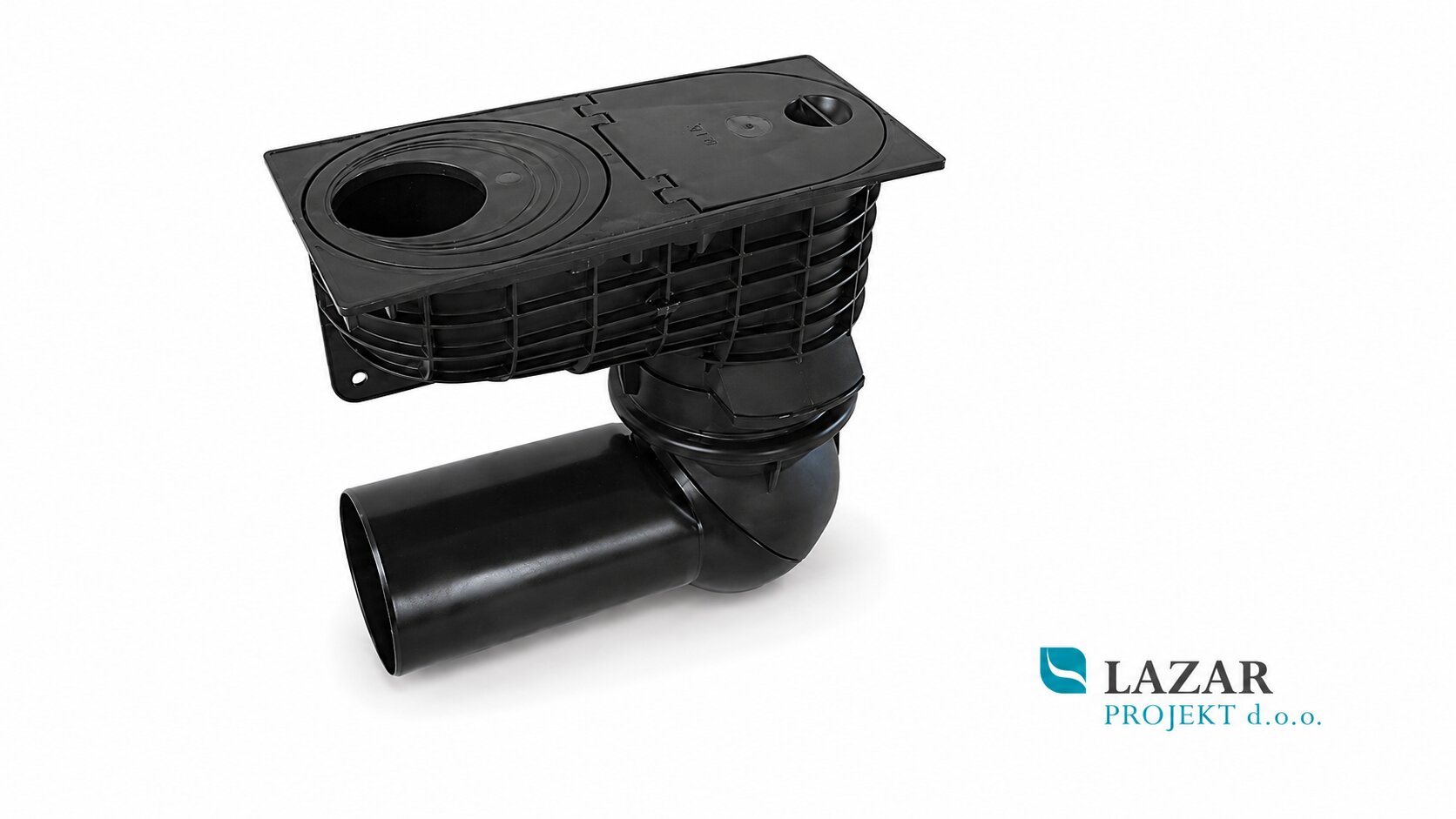 HL600 rainwater drain DN110/125 with adjustable connection and leaf basket