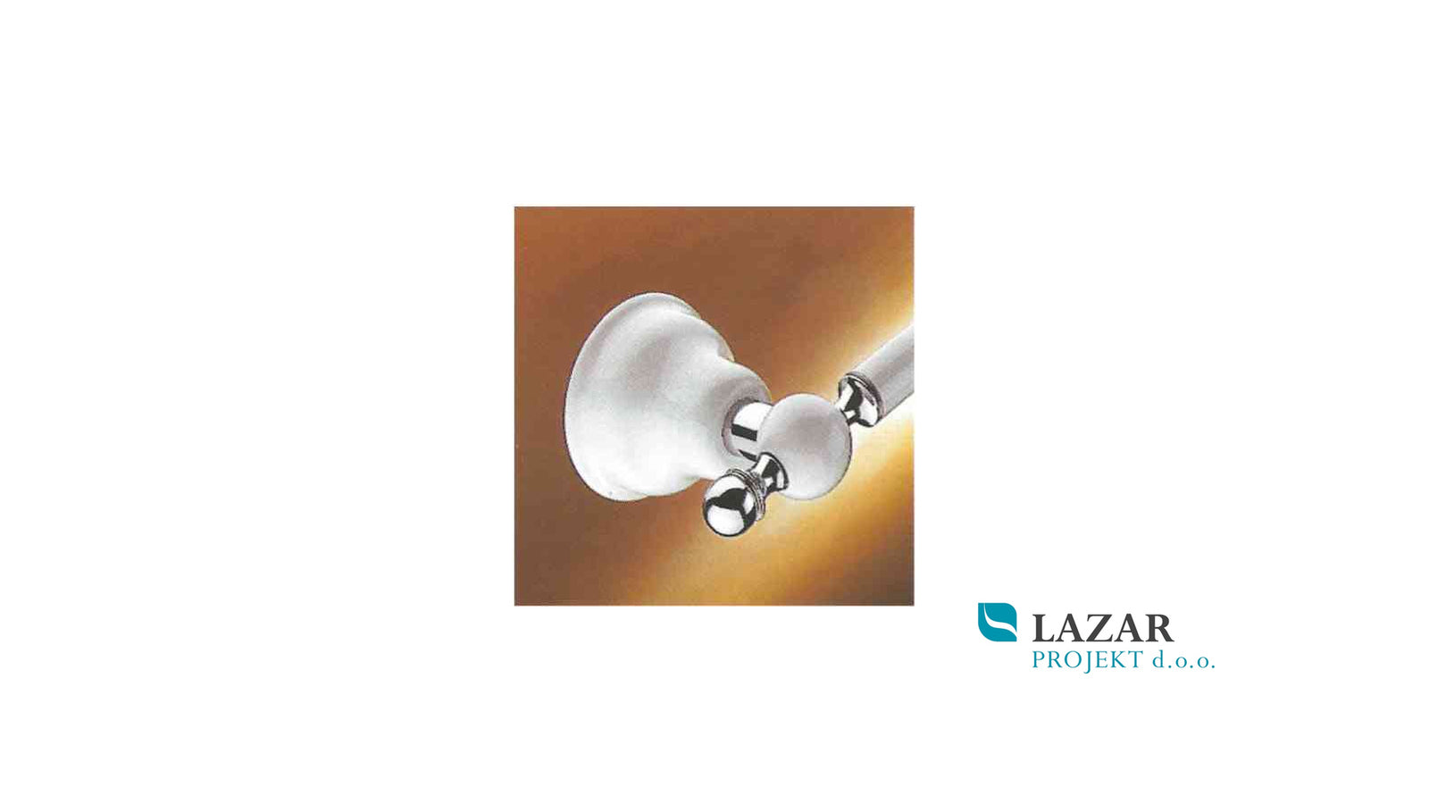 White/chrome colour finish for the INDA Raffaella bathroom accessory