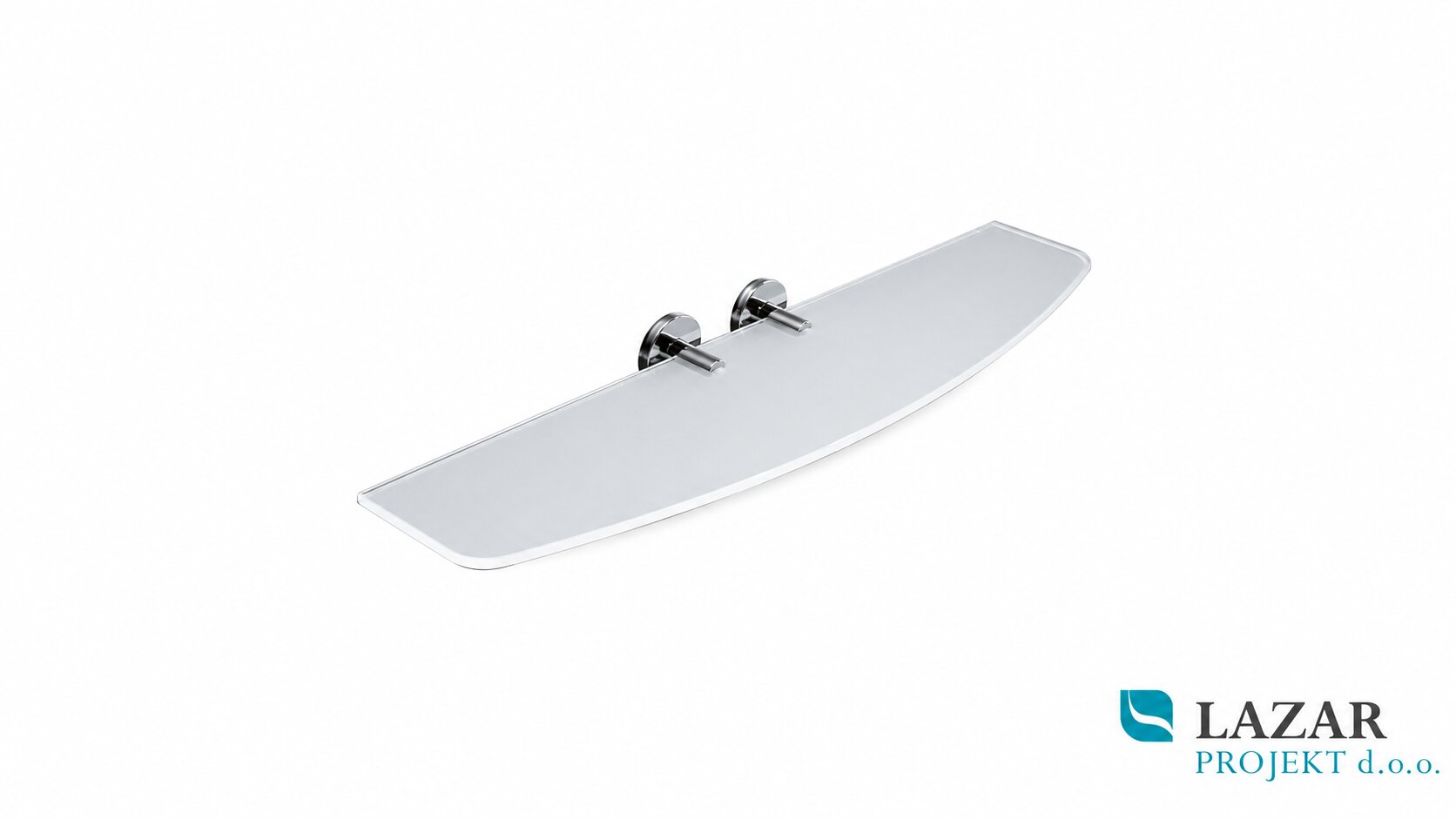 Inda A46080CR wall-mounted bathroom shelf in chrome finish