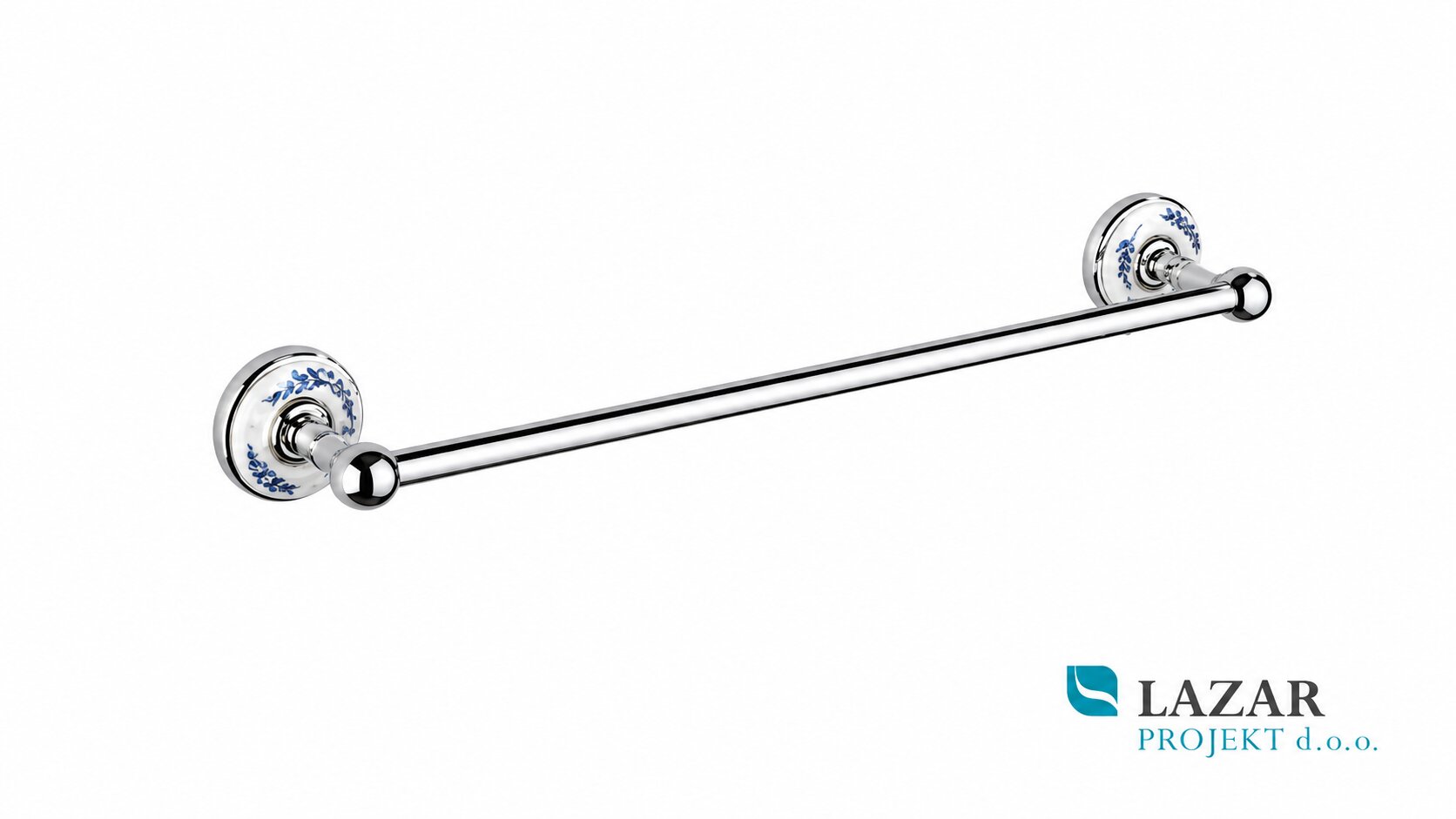 Inda Victoria A2918B towel rail, 45 cm long. The image is for illustration only.