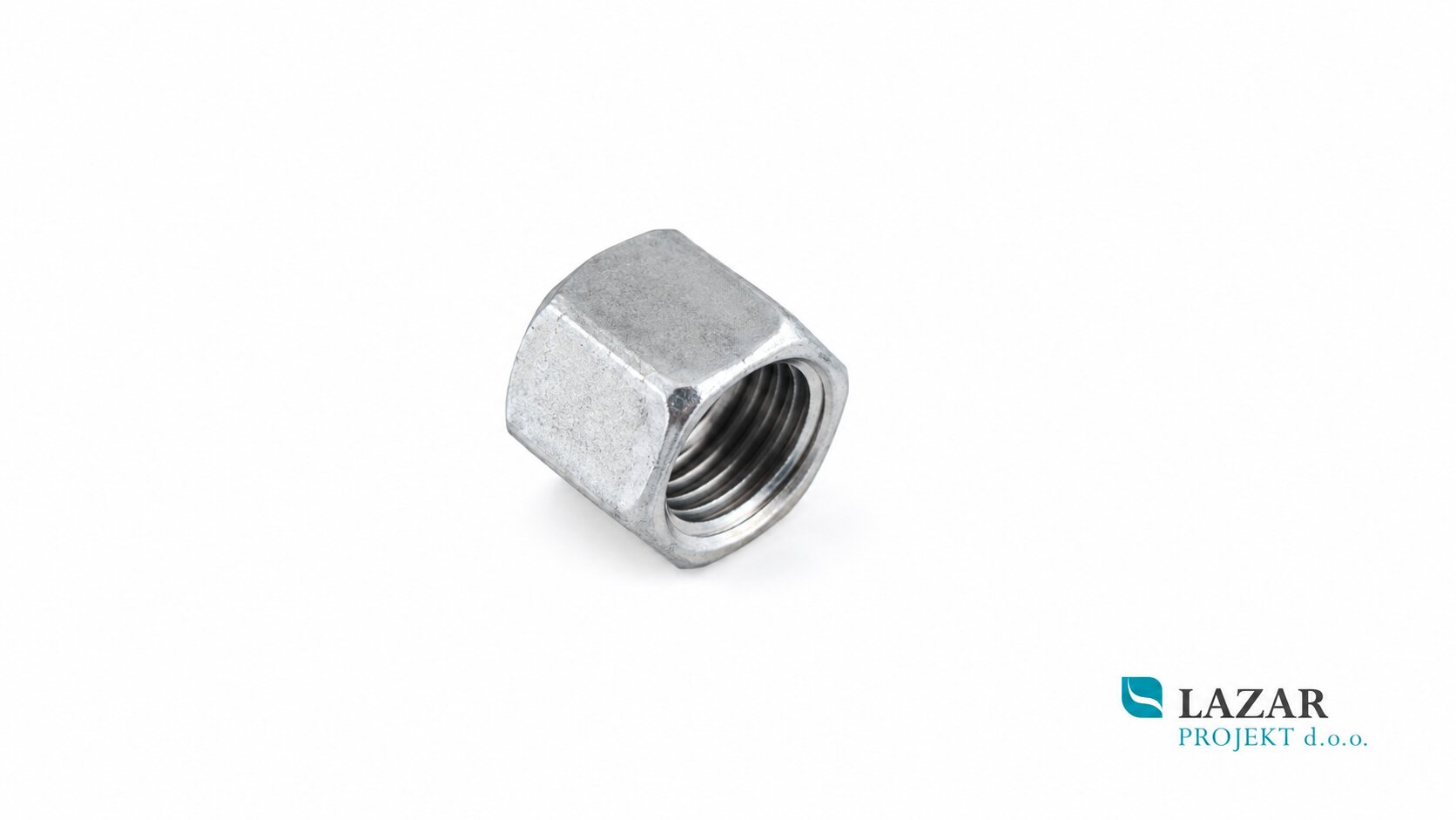 Galvanised 1/4" cap with female thread for closing threaded connections in installations