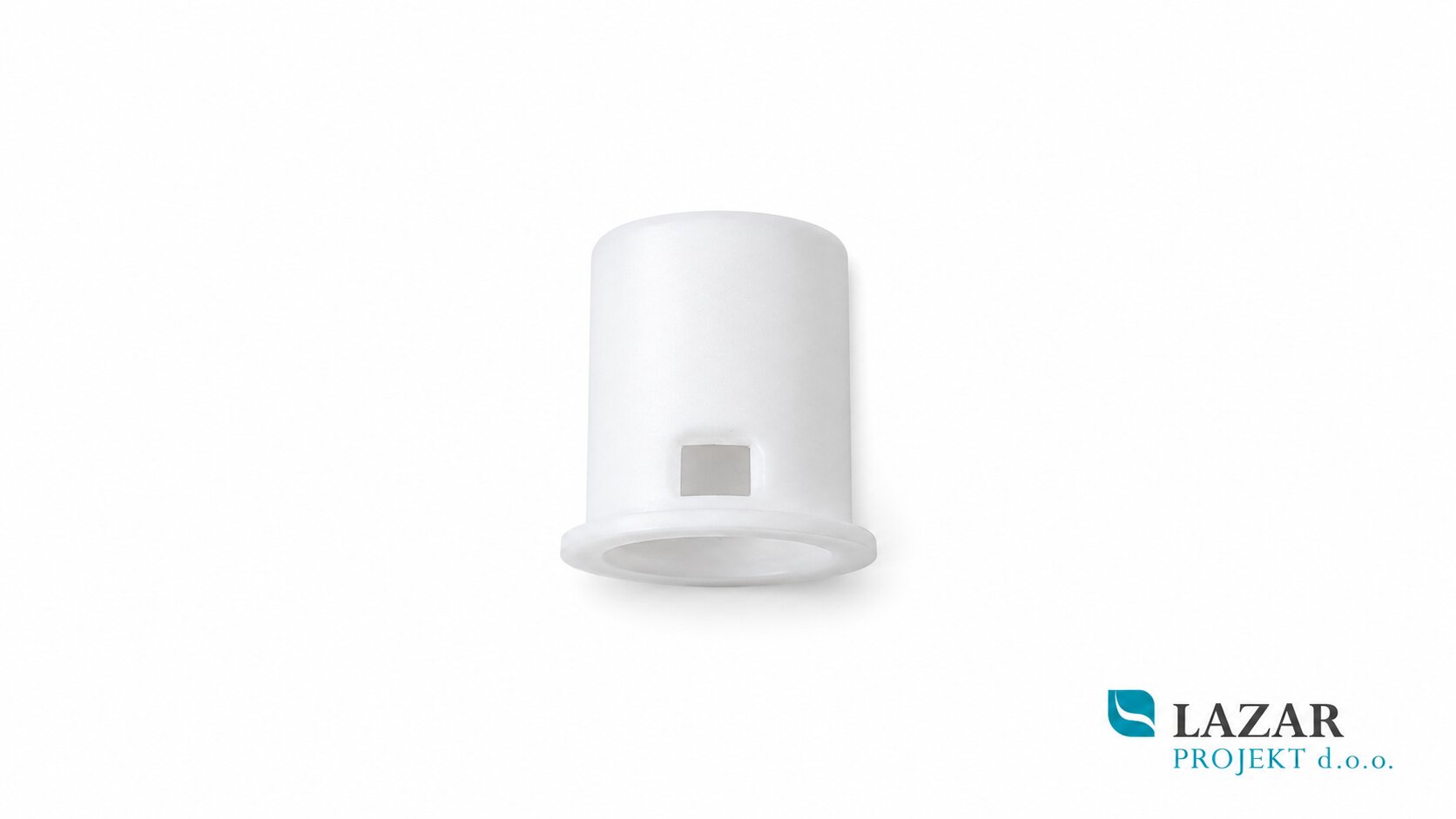 La Torre R38-46 push-button cartridge for TowerStop self-closing taps, 4–6-second opening time, white plastic cartridge with aperture.