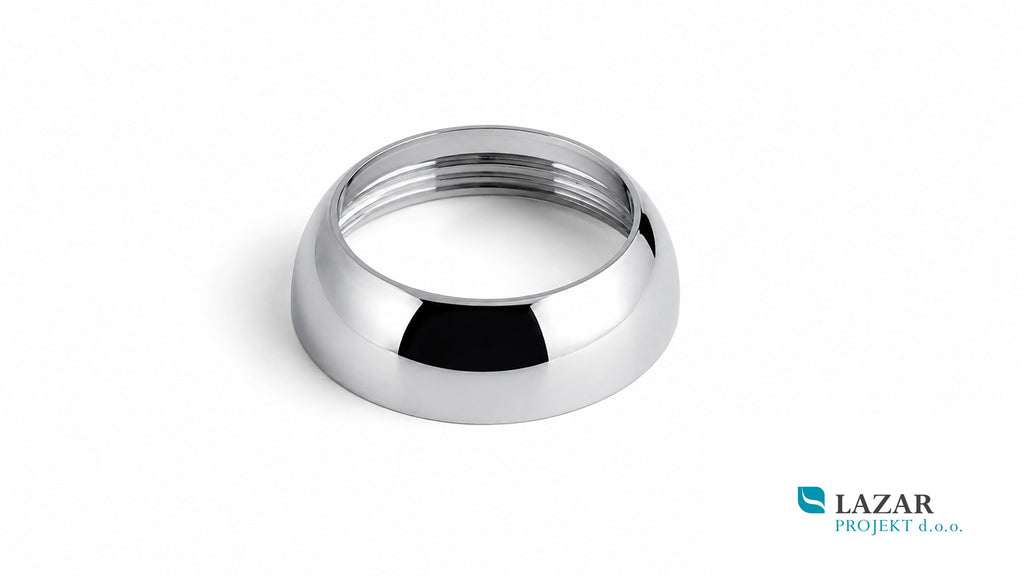 Nobili RGH218-1CR chrome cartridge escutcheon, external view