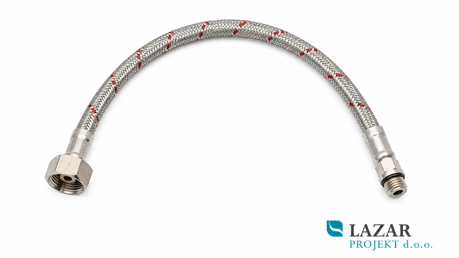 Nobili RTUK203-3 M8x1 350 mm 3/8 connection hoses with metal braid