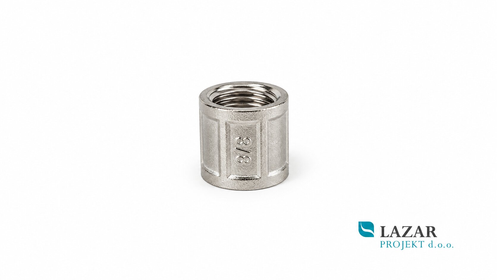 Nickel-plated 3/8" socket with female thread