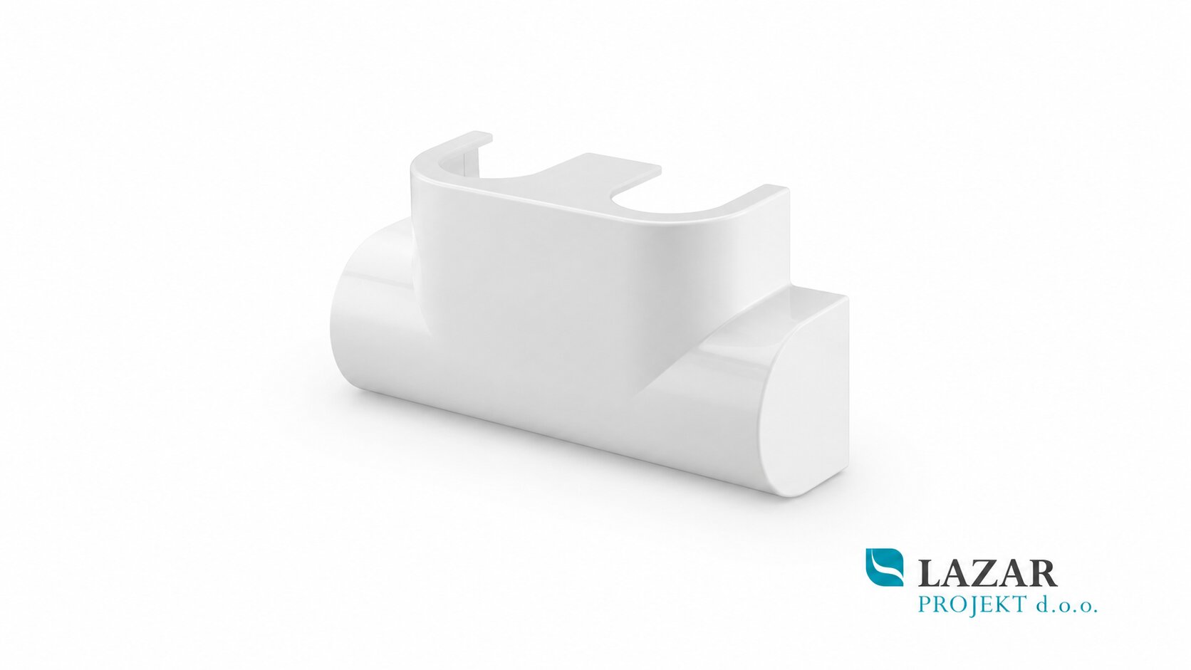 Oventrop 1184096 designer cover for Multiblock T/TU/TQ, angle version, white, for visually concealing the radiator connection valve.