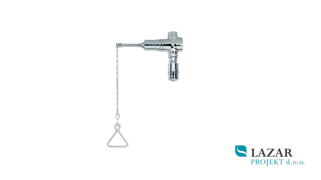 RIVER R743 MAGIC series ceiling-mounted timed shower with pull-chain operation.