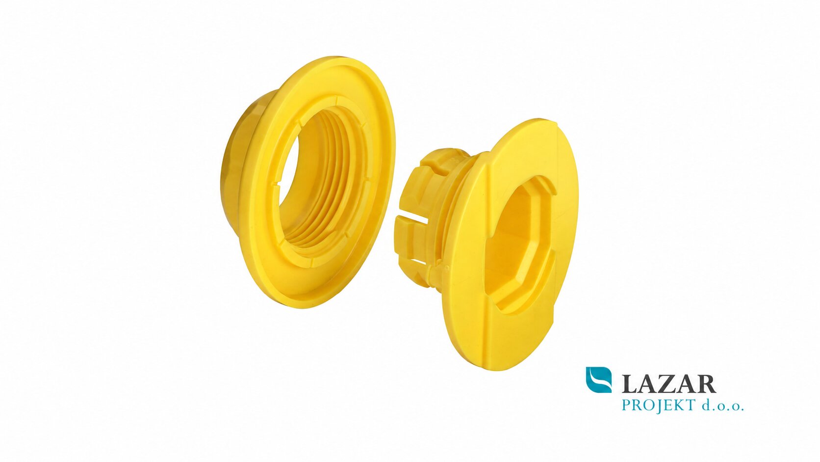 Viega 449063 flange for concealed cistern angle valve, model 8310.43, yellow plastic
