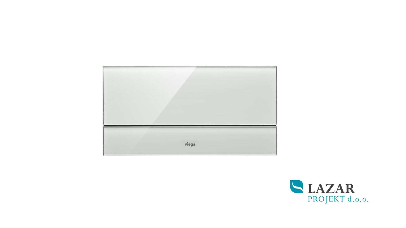 Viega 597412 Visign for More 101 flush plate 8351.1 made of chrome-plated aluminium and transparent light grey glass