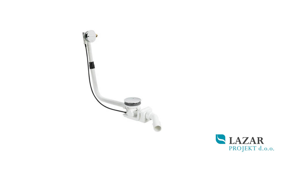 Viega 606541 / 6141.11 bathtub drain-overflow set with rotary escutcheon and chrome cover.