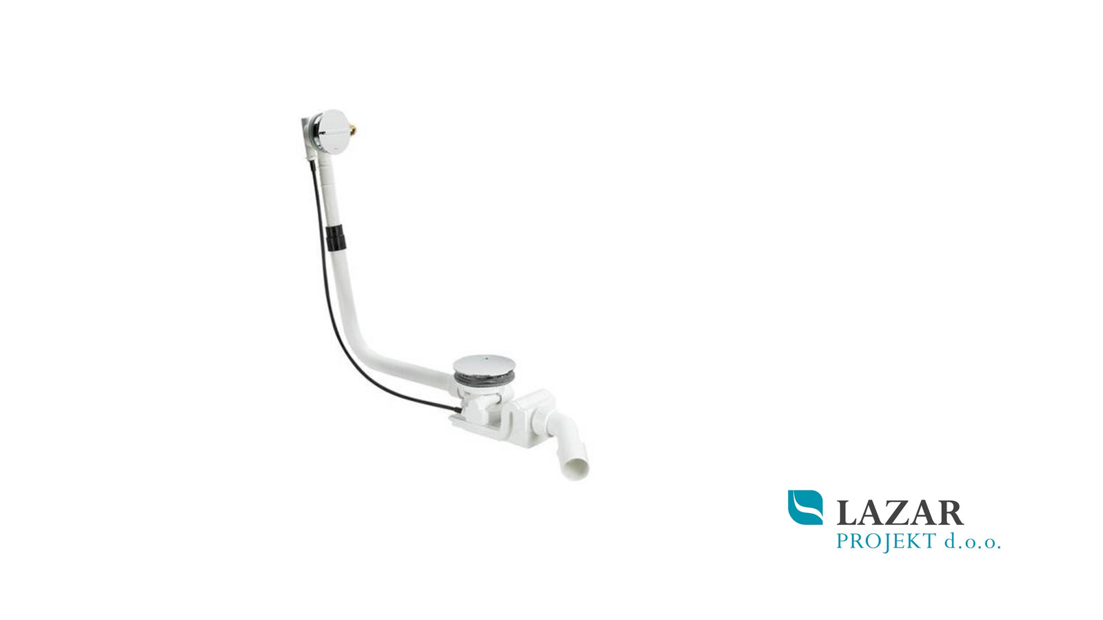 Viega 606541 / 6141.11 bathtub drain-overflow set with rotary escutcheon and chrome cover.